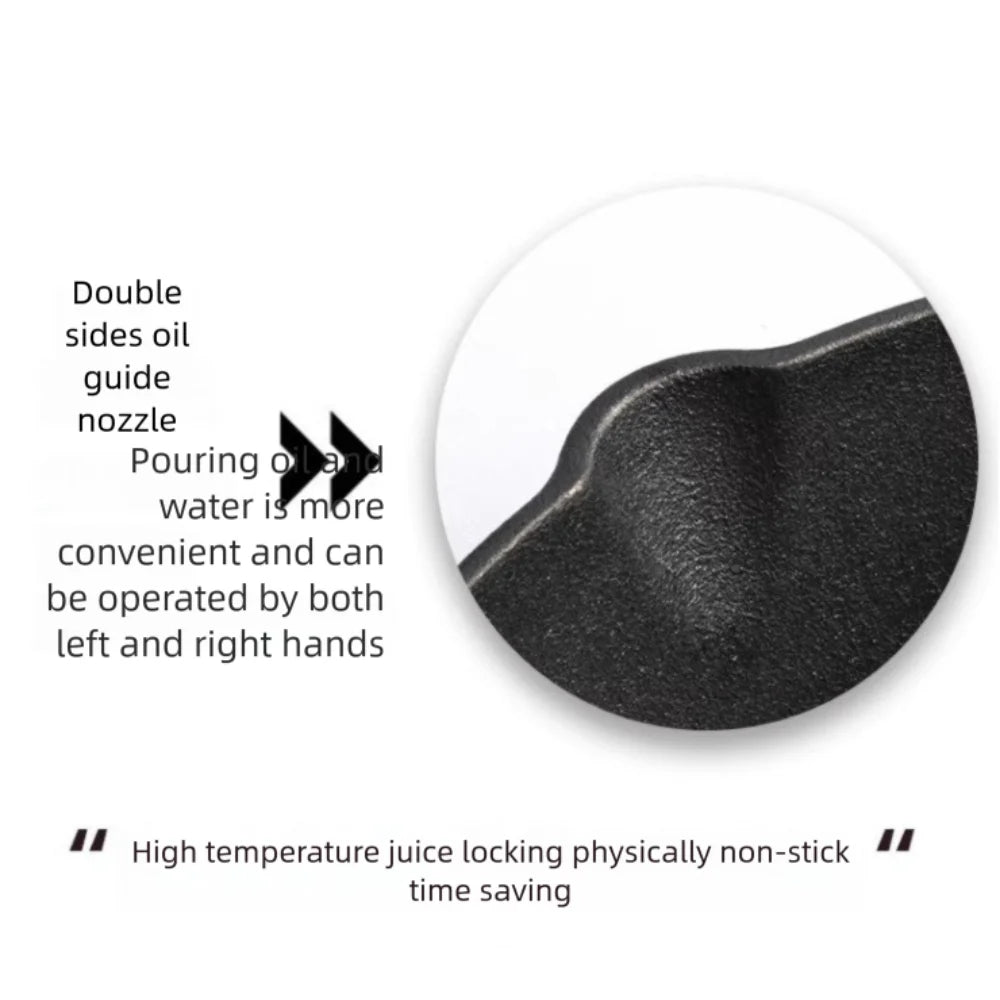 Pre-Seasoned Cast Iron Skillet 10/14/16/20/26cm Thickened Non