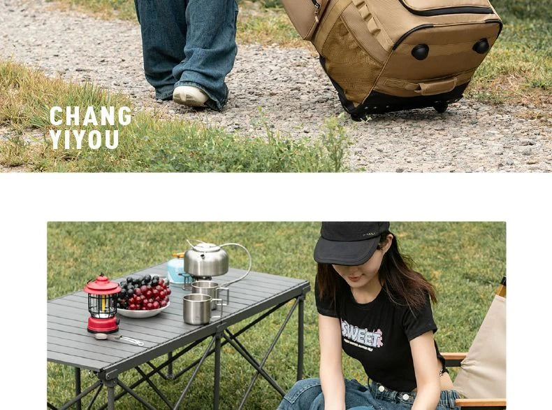130l Wheeled Duffel Bag Waterproof Rolling Storage Bag