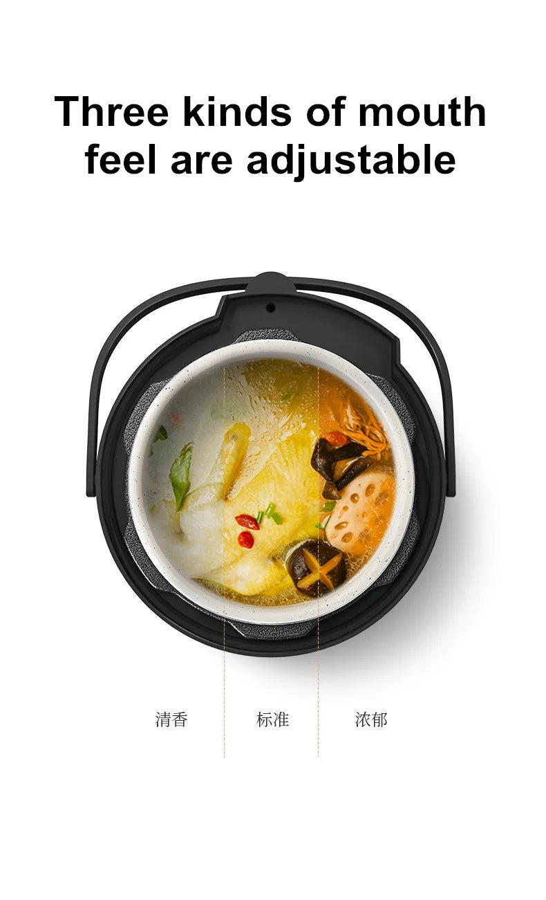 Mini Rice Cooker Ceramic Coated Pot 2l Travel