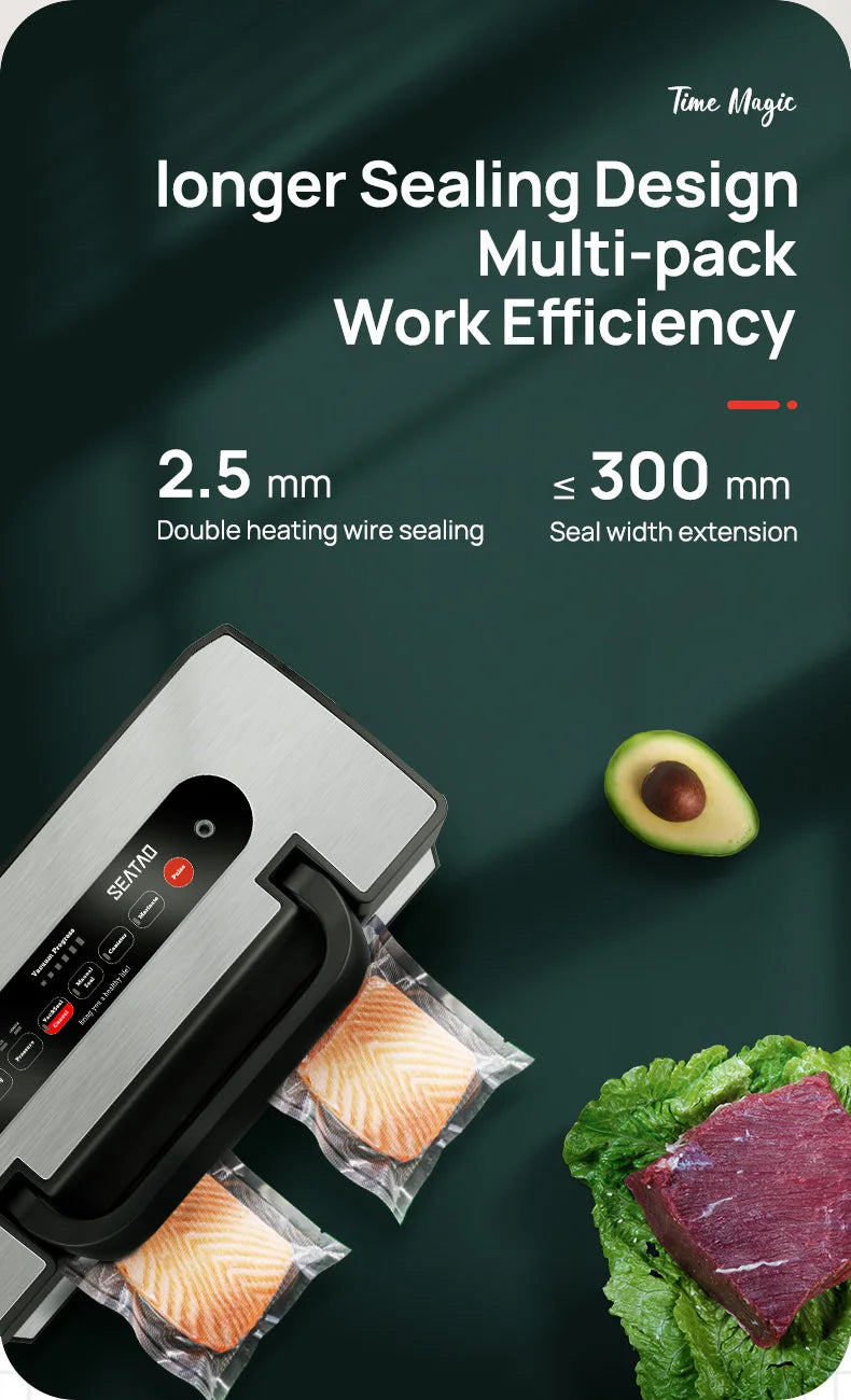 Seatao Vh5188 Vacuum Packing Machine Built In Cutter&Storage