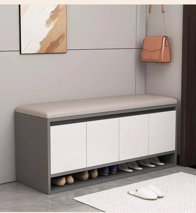 Shoe Storage Bench Cushion Seat Entryway Shoe Cabinet