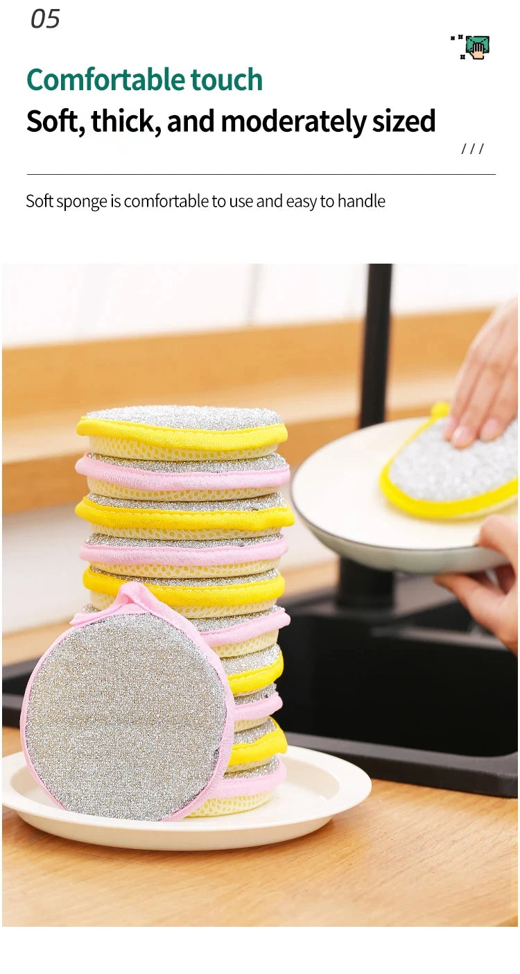 Dish Washing Sponge Dishwashing Magic Sponges Cloth Double-Sided