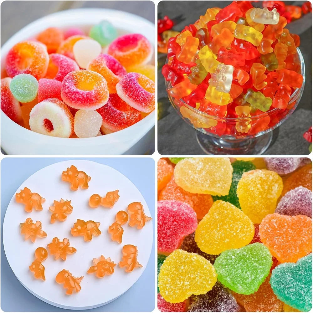 6pcs Candy Silicone Moulds Dropper Candy Gummy Molds