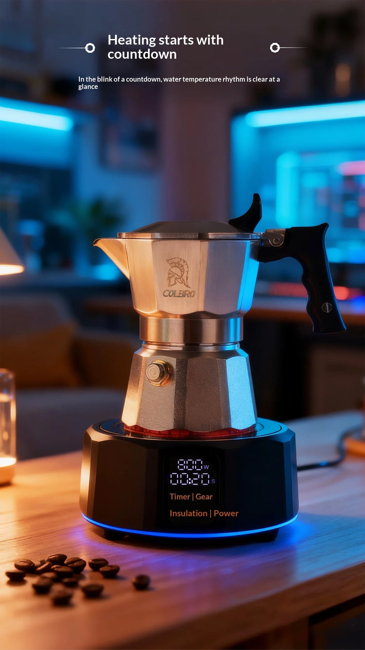 Colbro Moka Pot Stainless Steel Double Valve Triple