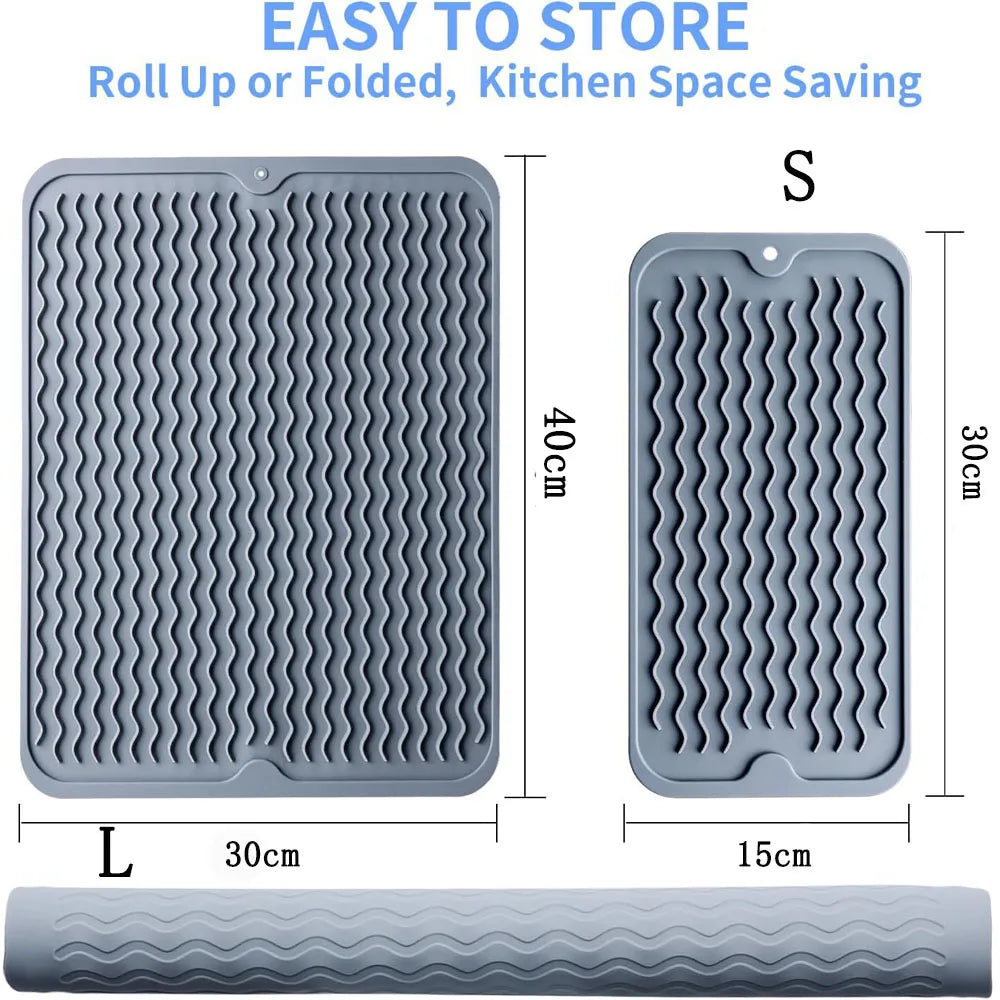 Silicone Dish Drying Mat Non-Slip Drying Rack Pad