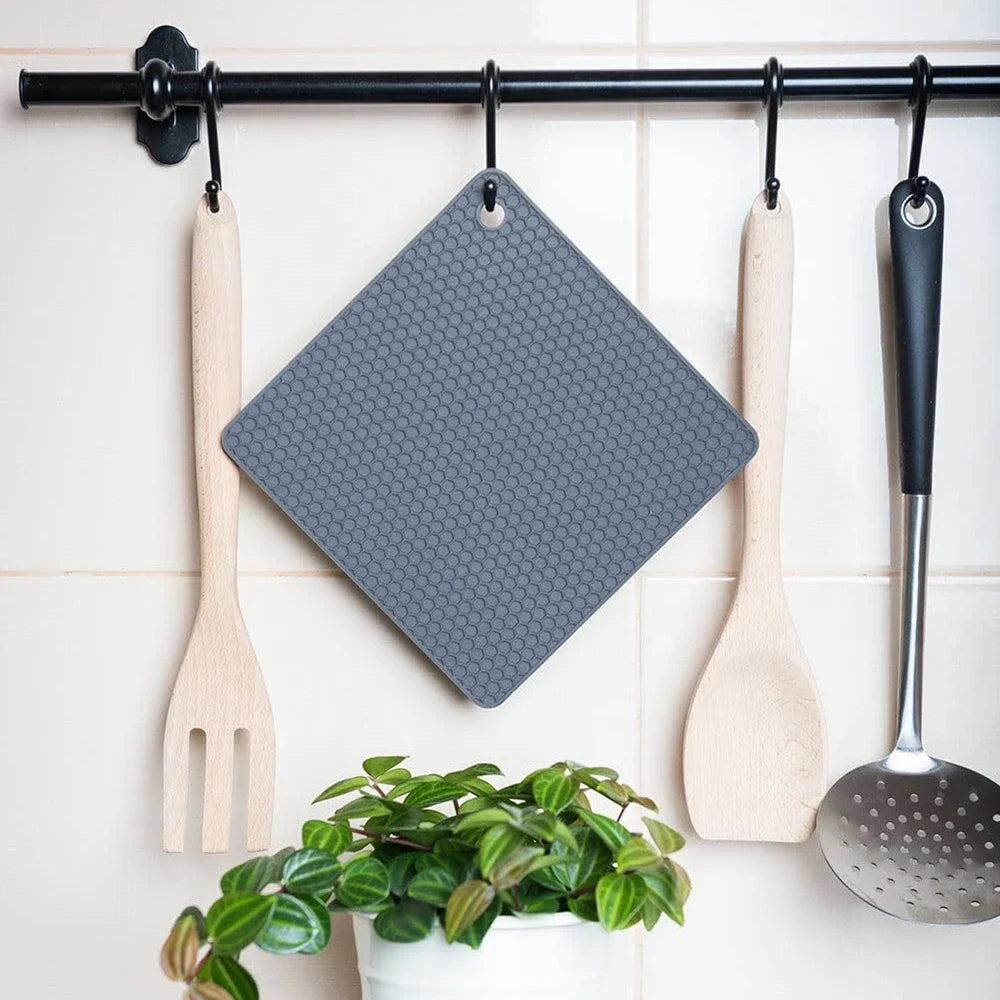 4pcs Silicone Mats Pot Holders Drying Mat Potholders