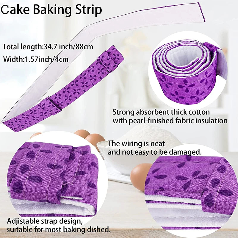 Lmetjma Bake Even Strip Cake Pan Dampen Strips