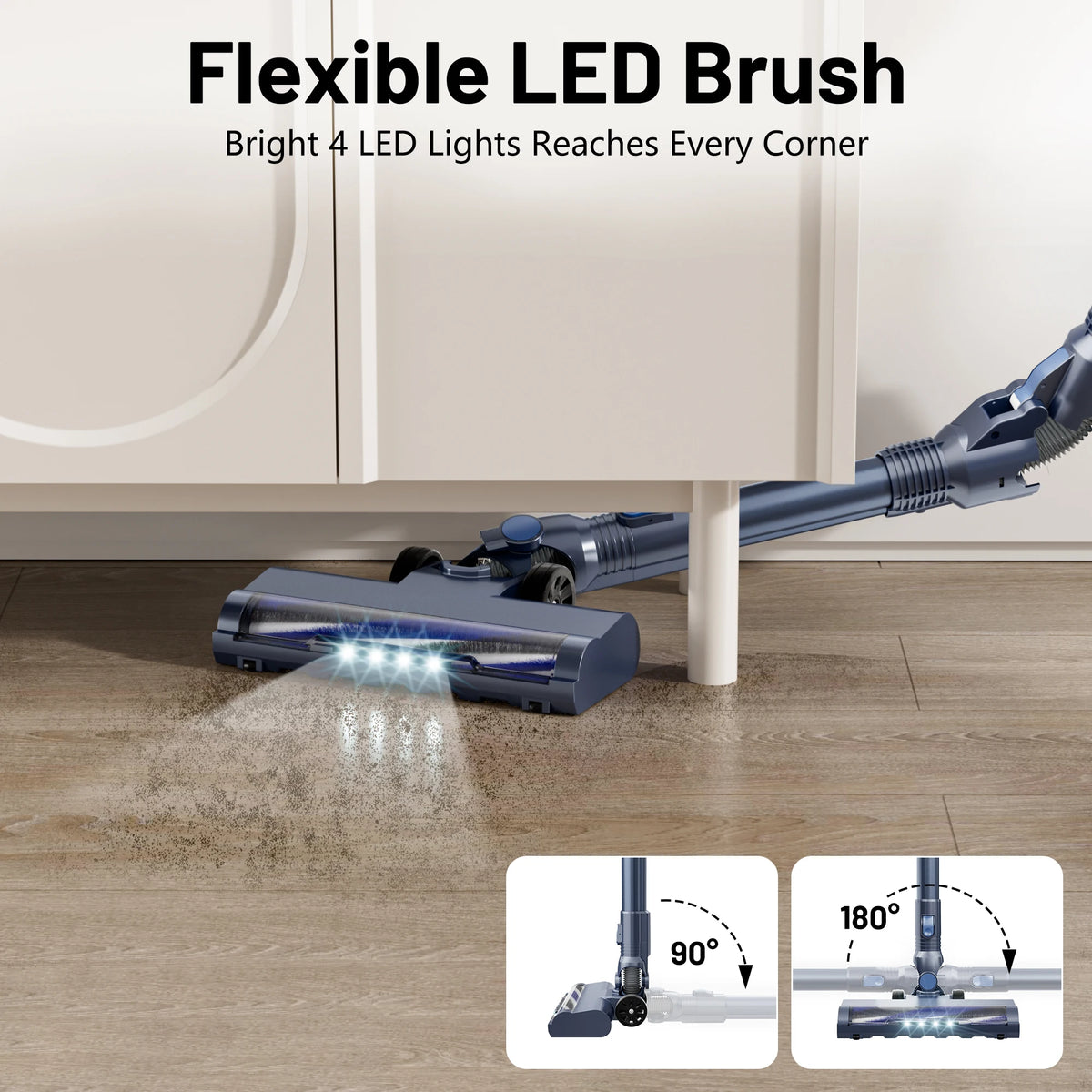 Prettycare W400 Cordless Vacuum Cleaner 25kpa 40 Mins