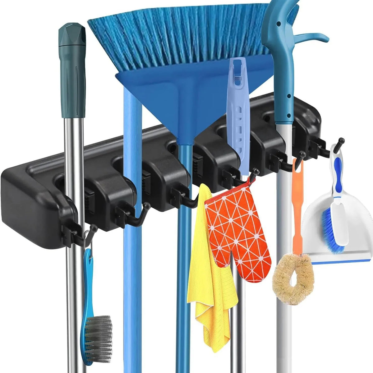 Wall Mounted 3/4/5 Position Multi Functional Mop Broom