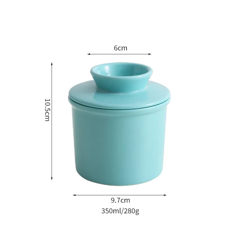 Ceramic Butter Dish Lid Western Style Cheese Butter