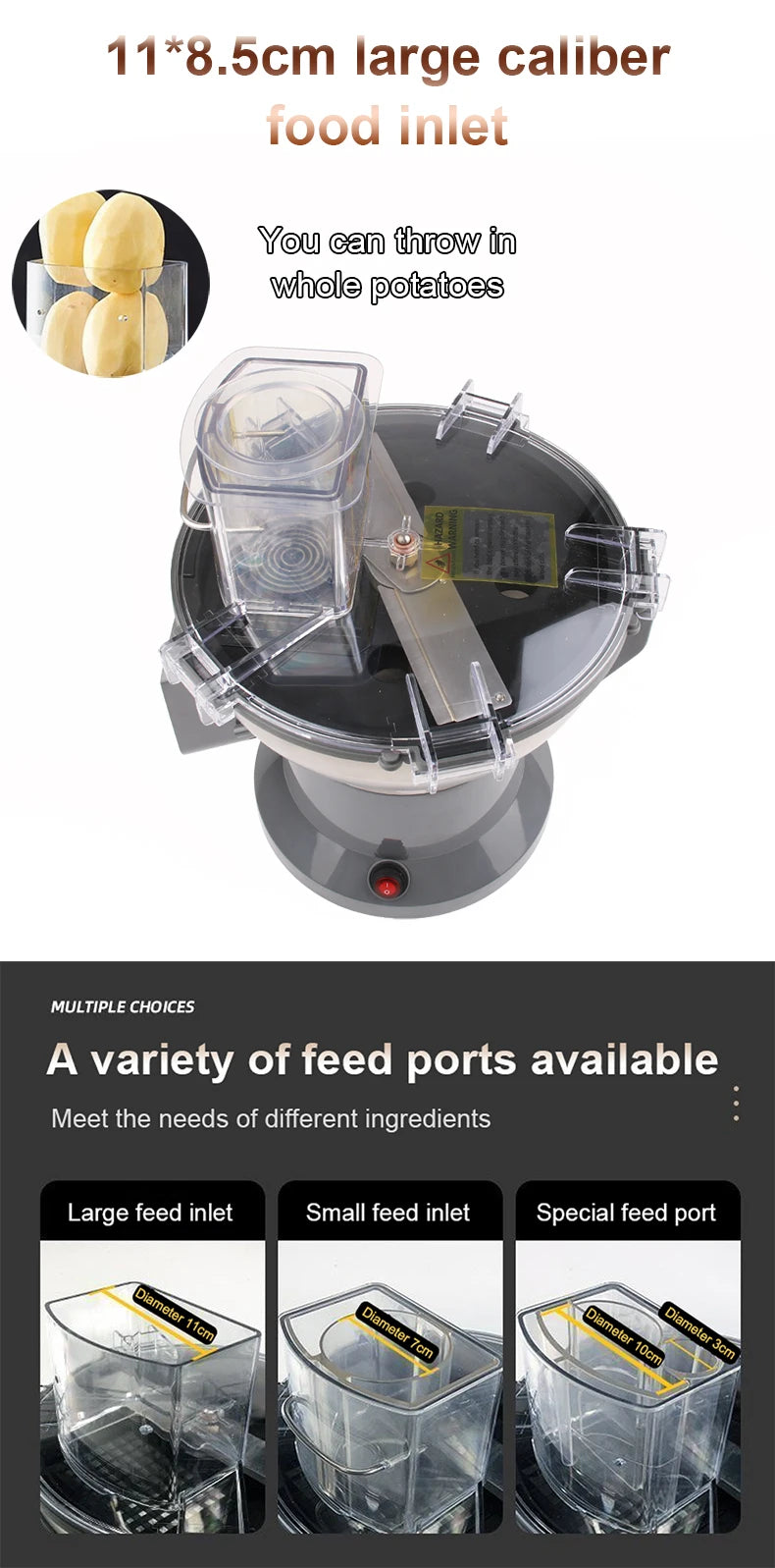Vegetable Slicer Shredder Automatic Potato Dicing/Shredding