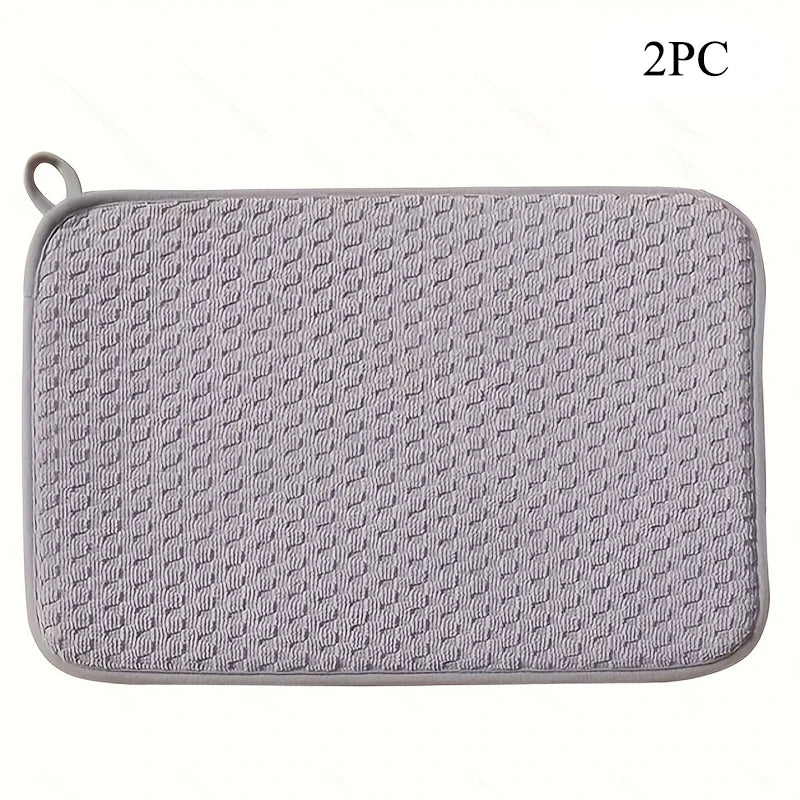 2pcs Drying Mats Use 50x38cm Super Absorbent Microfiber