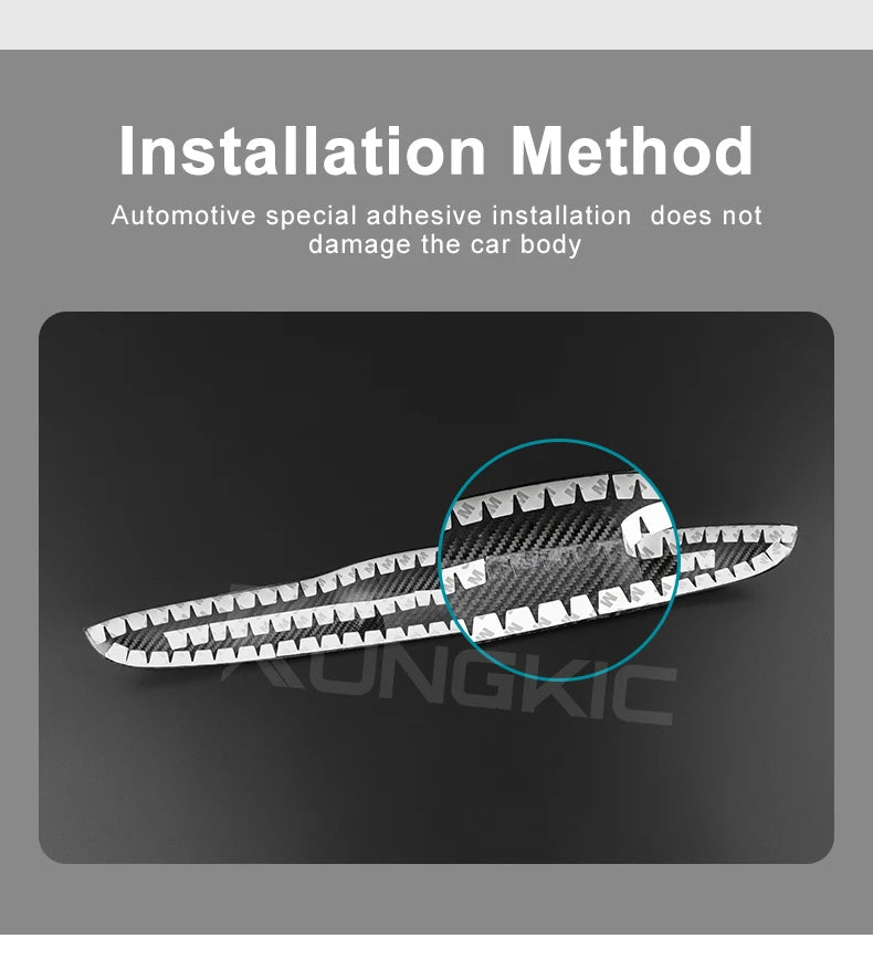 Real Hard Carbon Fiber Sticker Fiat 500 08-23