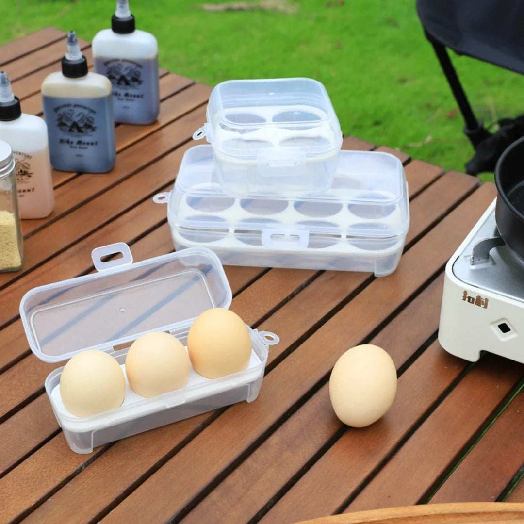 Egg Holder Outdoor Camping Egg Box Transparent Sealed