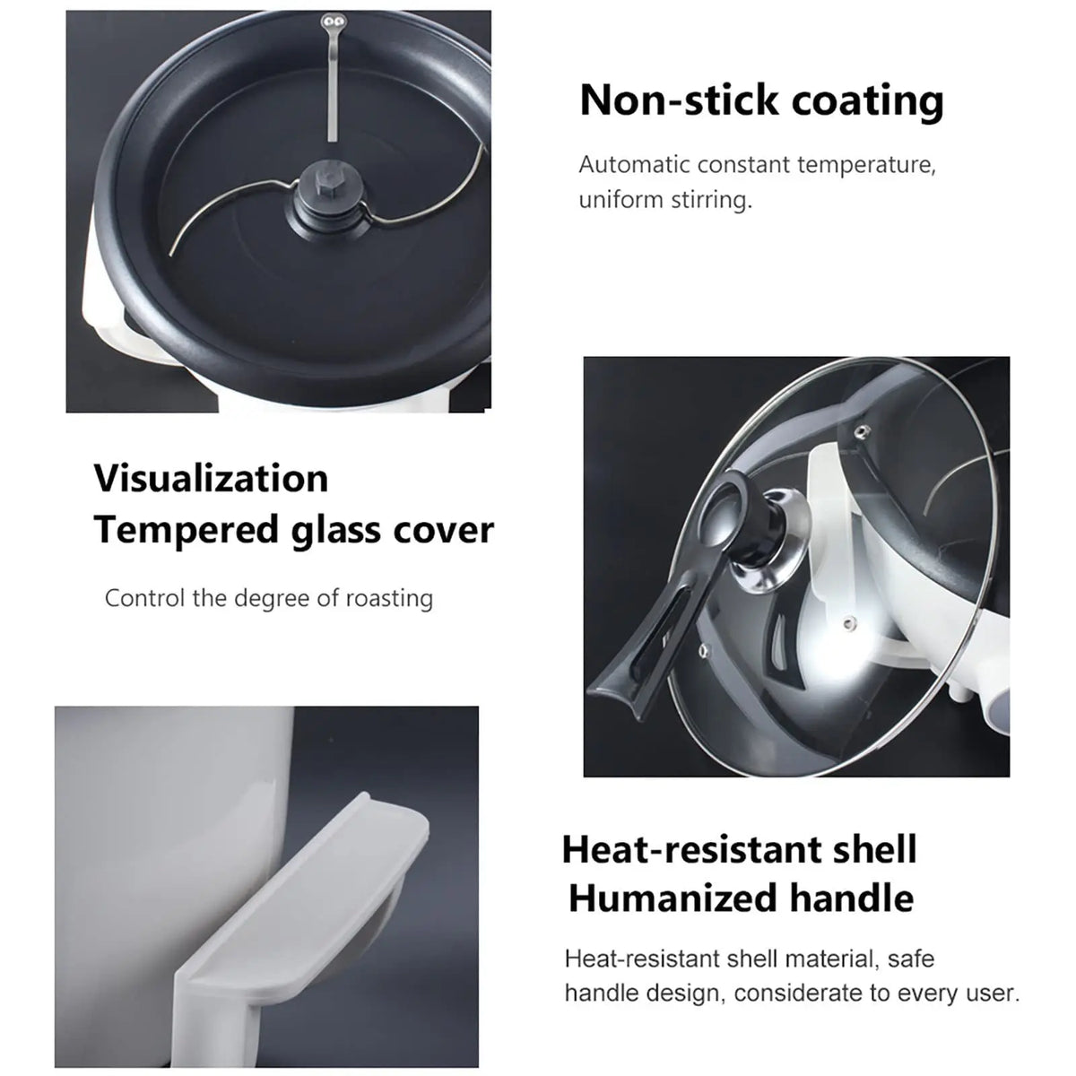 Electric Coffee Bean Roaster Temperature Control Peanut Beans