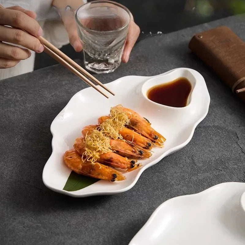 Irregular Shape Tableware Restaurant Creative Simple Ceramic
