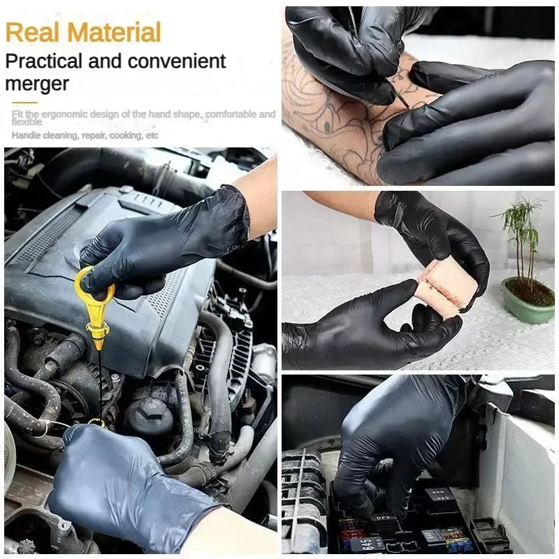 Black Xl Latex Gloves Pvc Gloves Disposable Nitrile