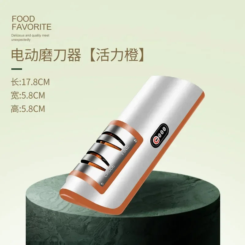 Usb Electric Knife Sharpener Automatic Adjustable Rechargable