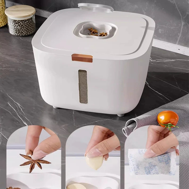 Food Grade Rice Dispenser Cereal Container Storage Moisture-Proof