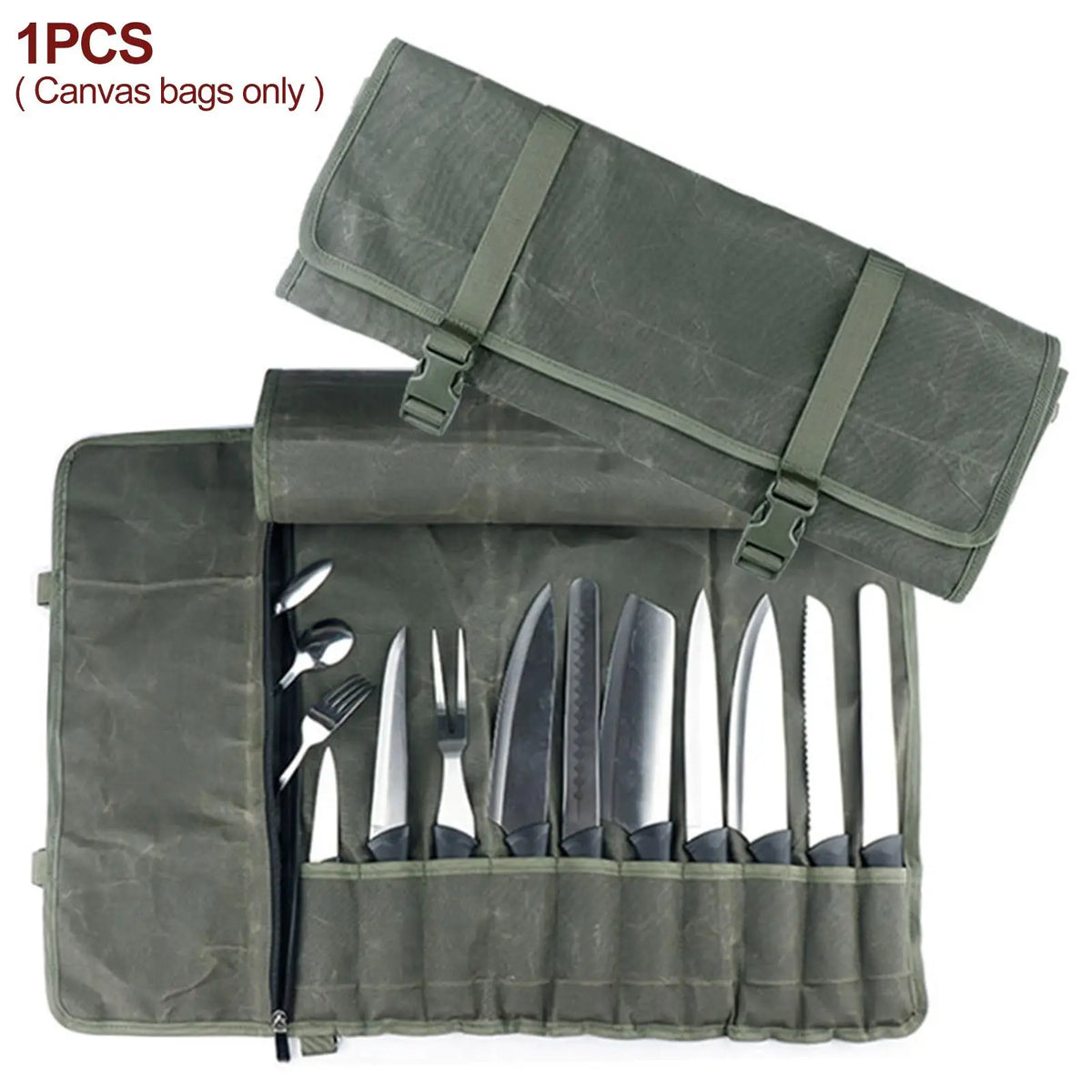 Knife Roll Bag Cooking Storage Knife Case 10