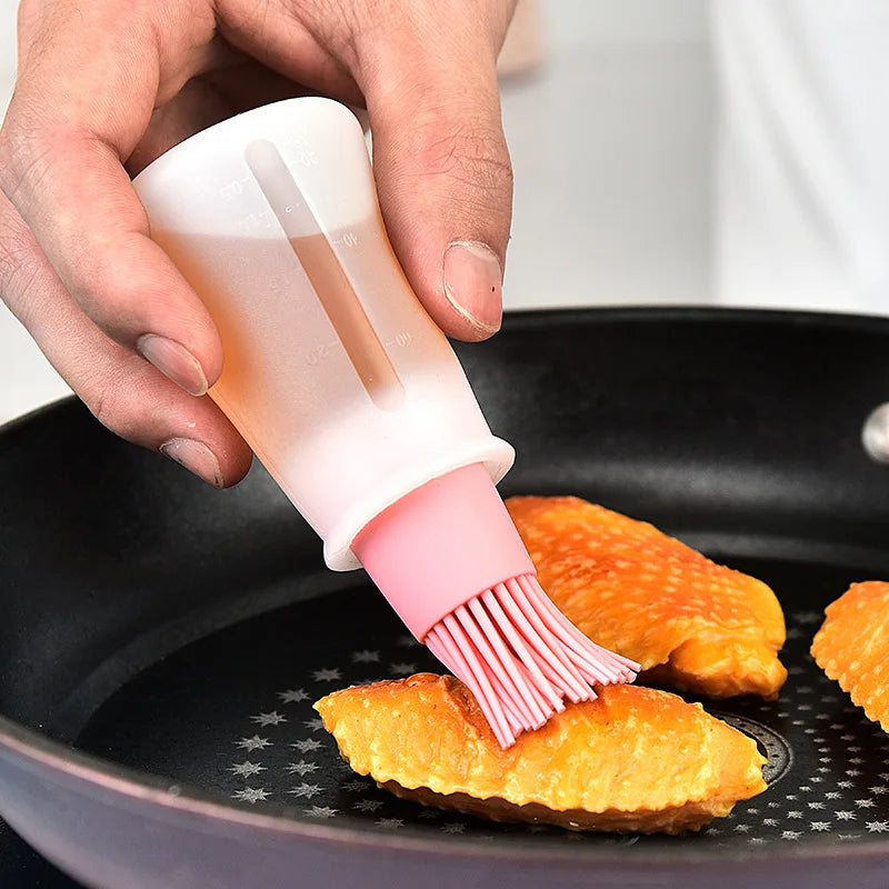 Barbecue Oil Brush Silicone Bbq Honey Oil Bottle