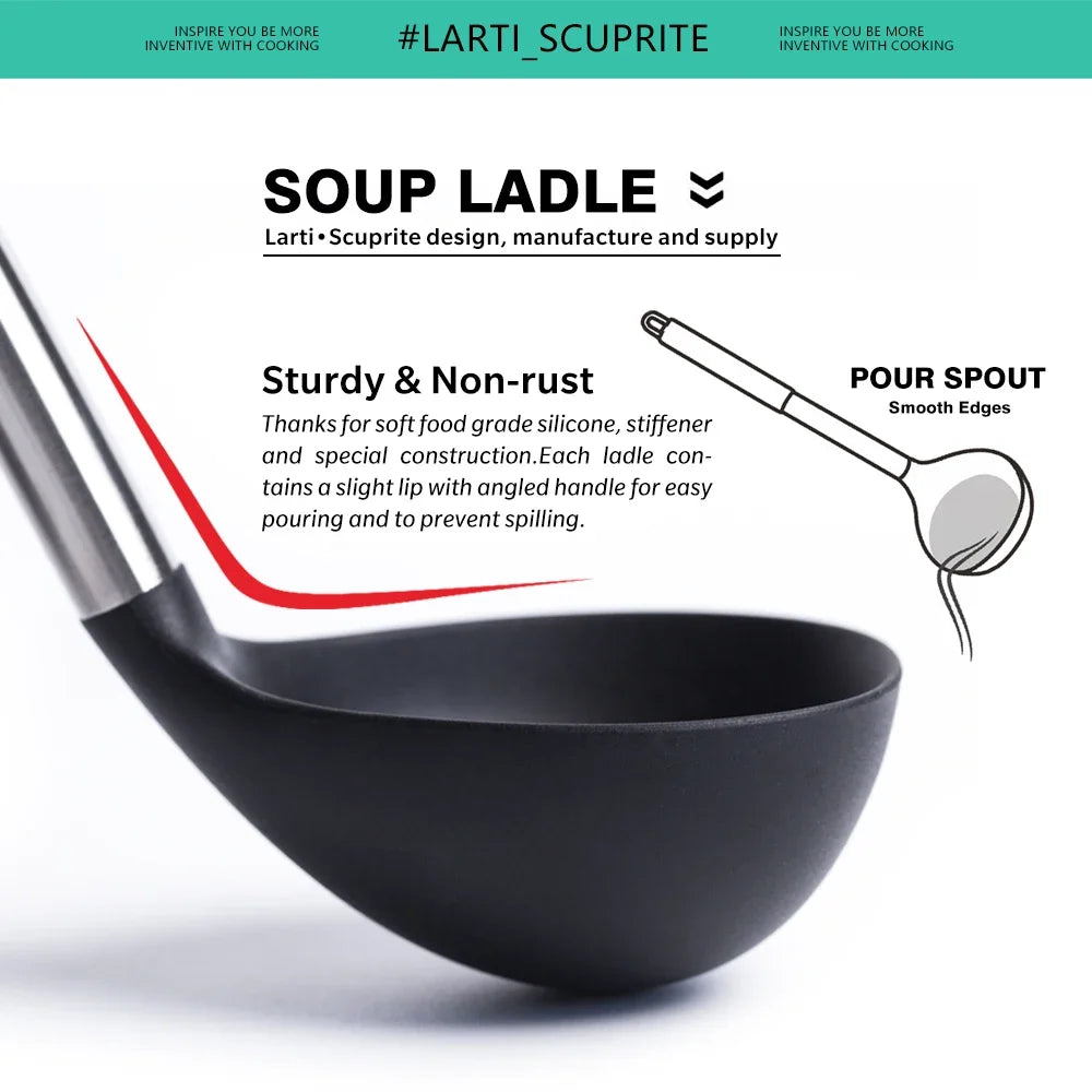 Quality Silicone Utensils Cooking Non Stick Kitchenware Heat