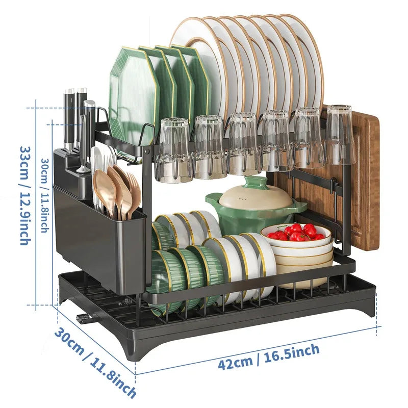 Industrial-Grade Stainless Steel Dish Rack Quick-Dry Spotless