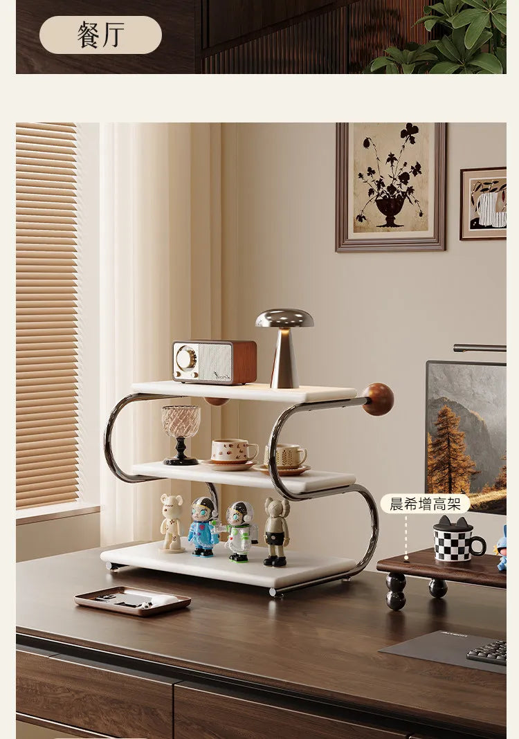 Spice Rack Trinket Shelf Display Wooden Stand Display