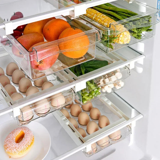 Transparent Fridge Organizer Fruit Egg Refrigerator Storage Box