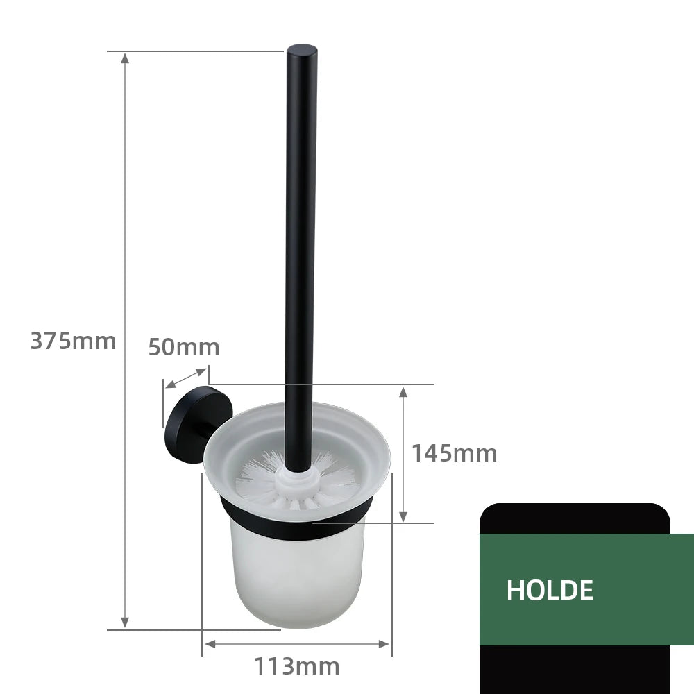 Matte Black Bathroom Brass Knurled Kit Paper Holder