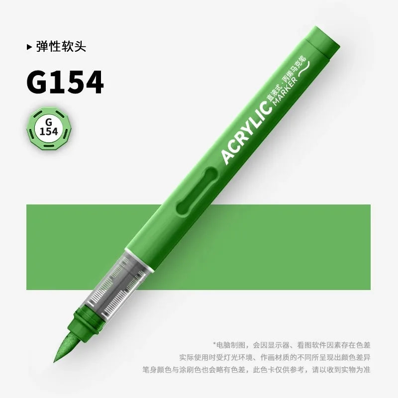 120/1 Colors Direct-Liquid Acrylic Brush Markers Pen Waterproof