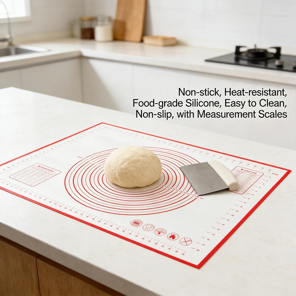 Silicone Pastry Mat Extra Thick Non Stick Baking