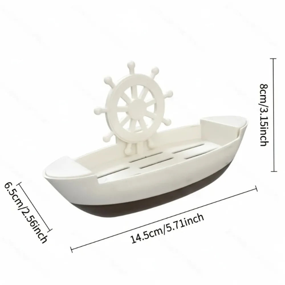 Decor Drainage Boat-Shaped Soap Dish Innovative Soap Holder