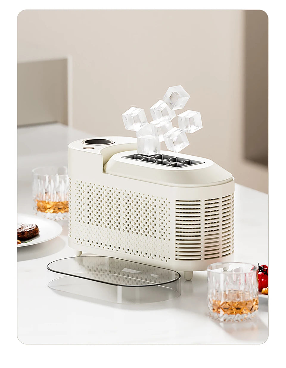 12v/220v Car Ice Maker Desktop Mini Ice Cubes