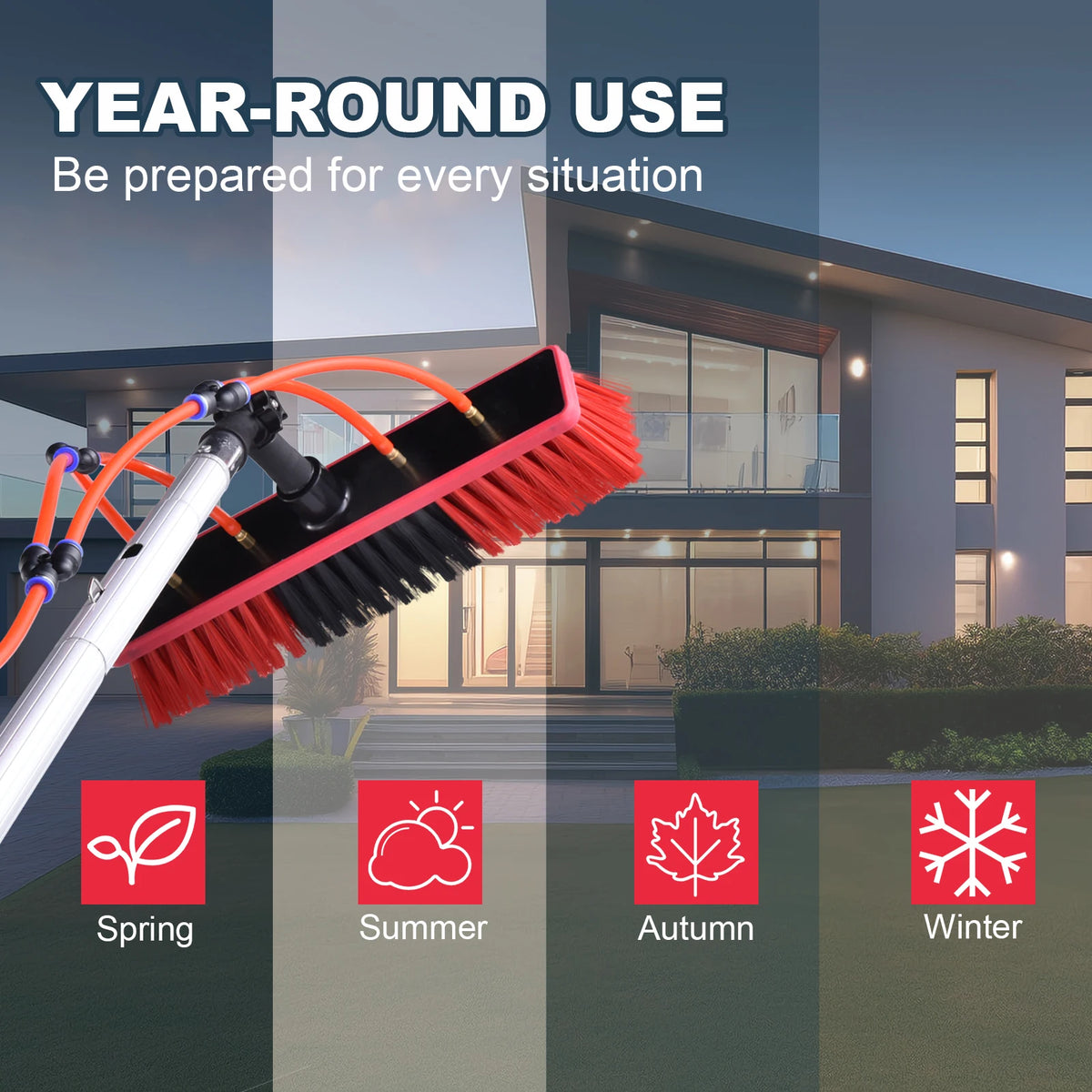 Telescopic Washing Brush Aluminium Washing Brush Water Connection