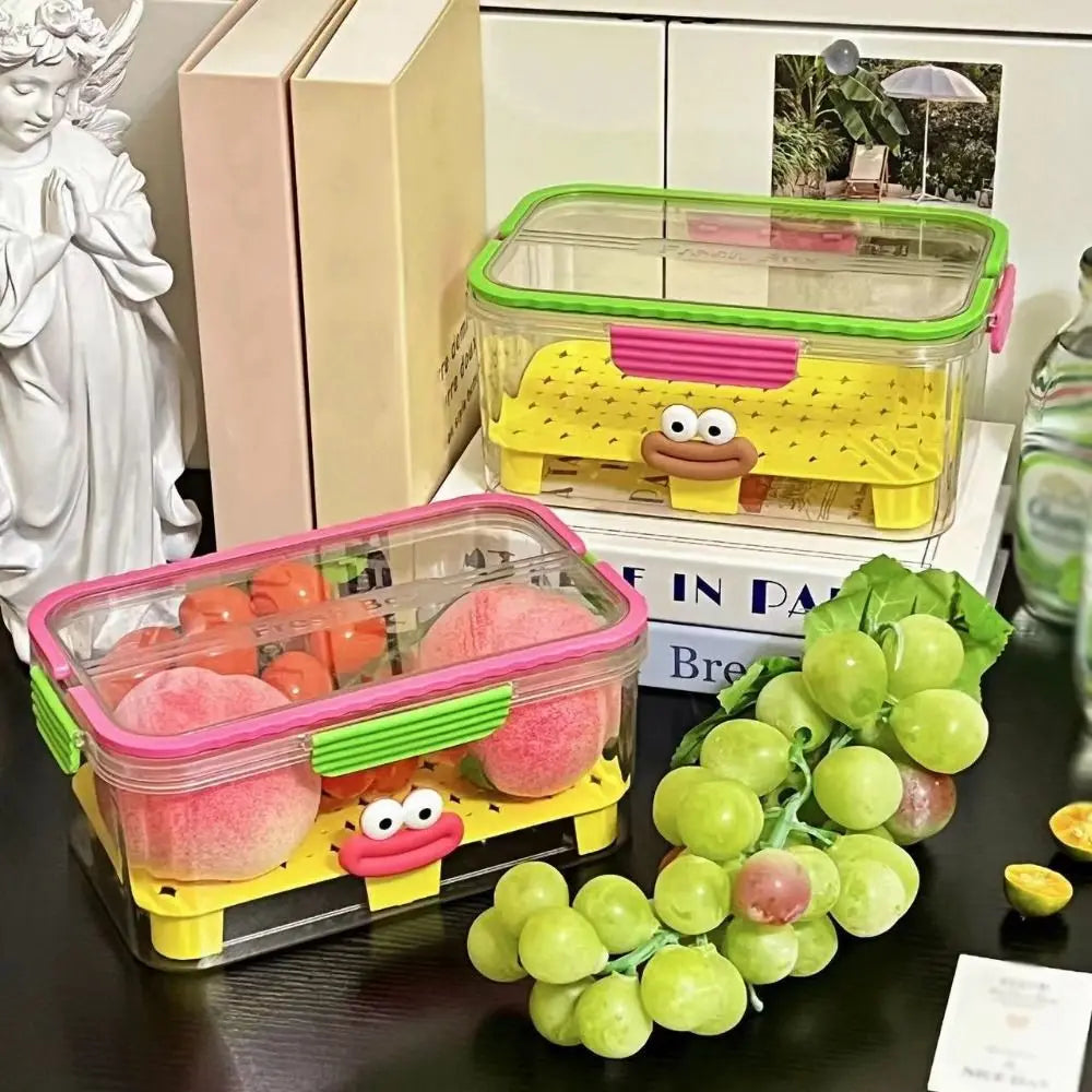 Sealed Food Storage Container Save Space Lid Refrigerator