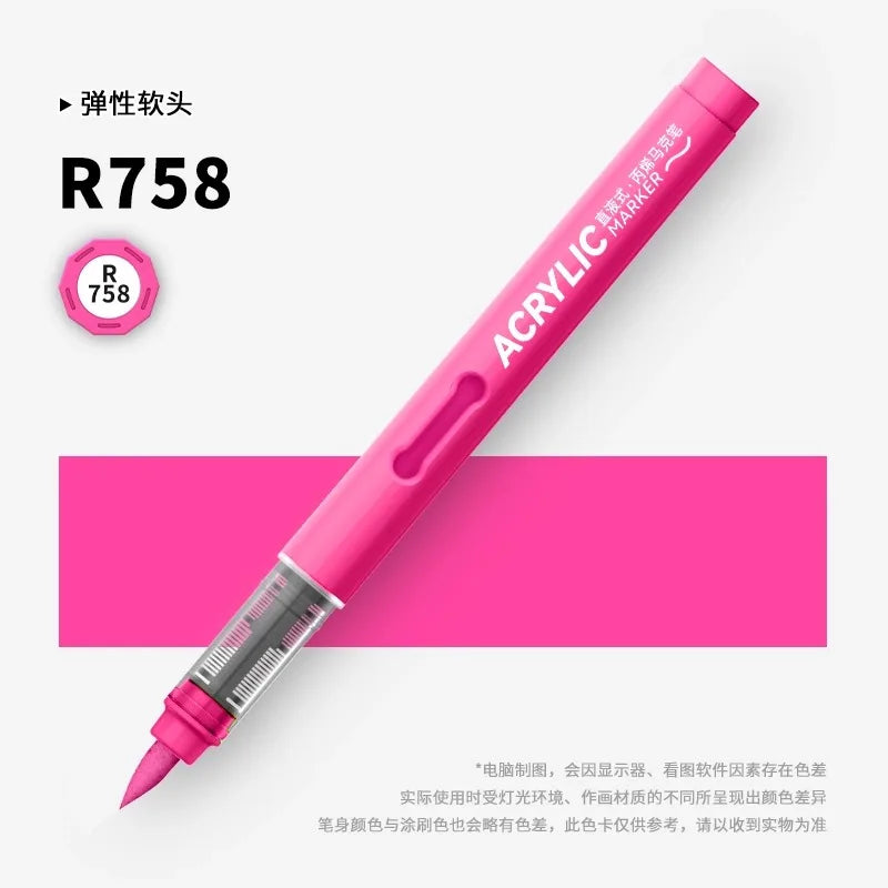120/1 Colors Direct-Liquid Acrylic Brush Markers Pen Waterproof