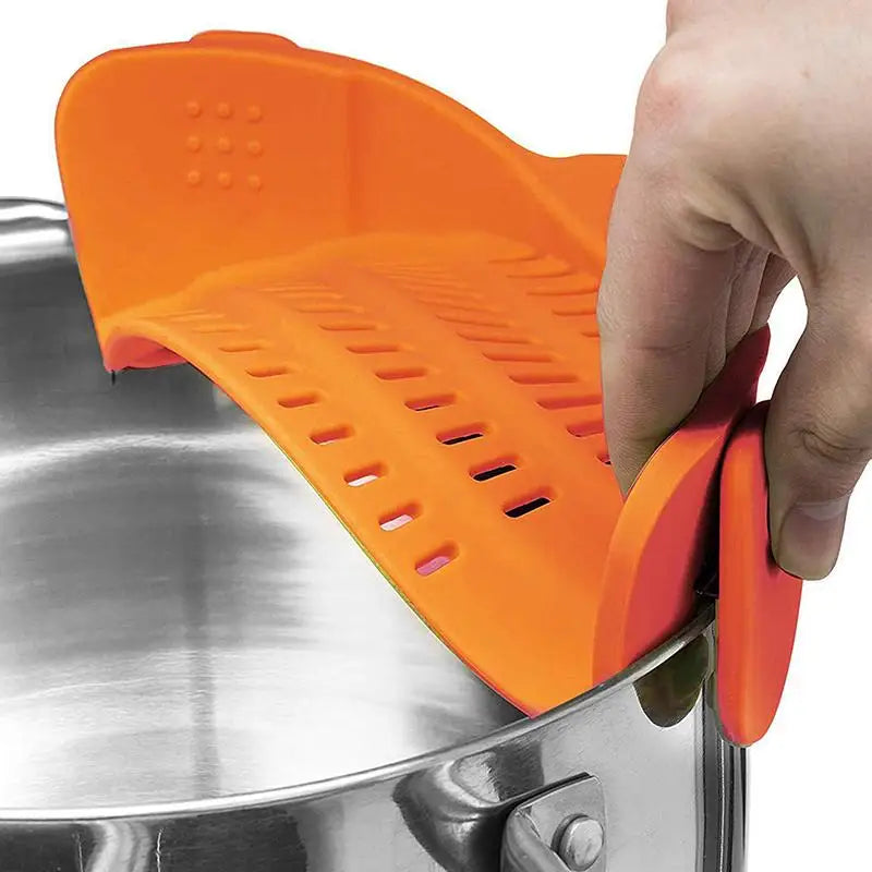 1pc Pot Strainer Handheld Drainer Noodles Pasta Adjustable