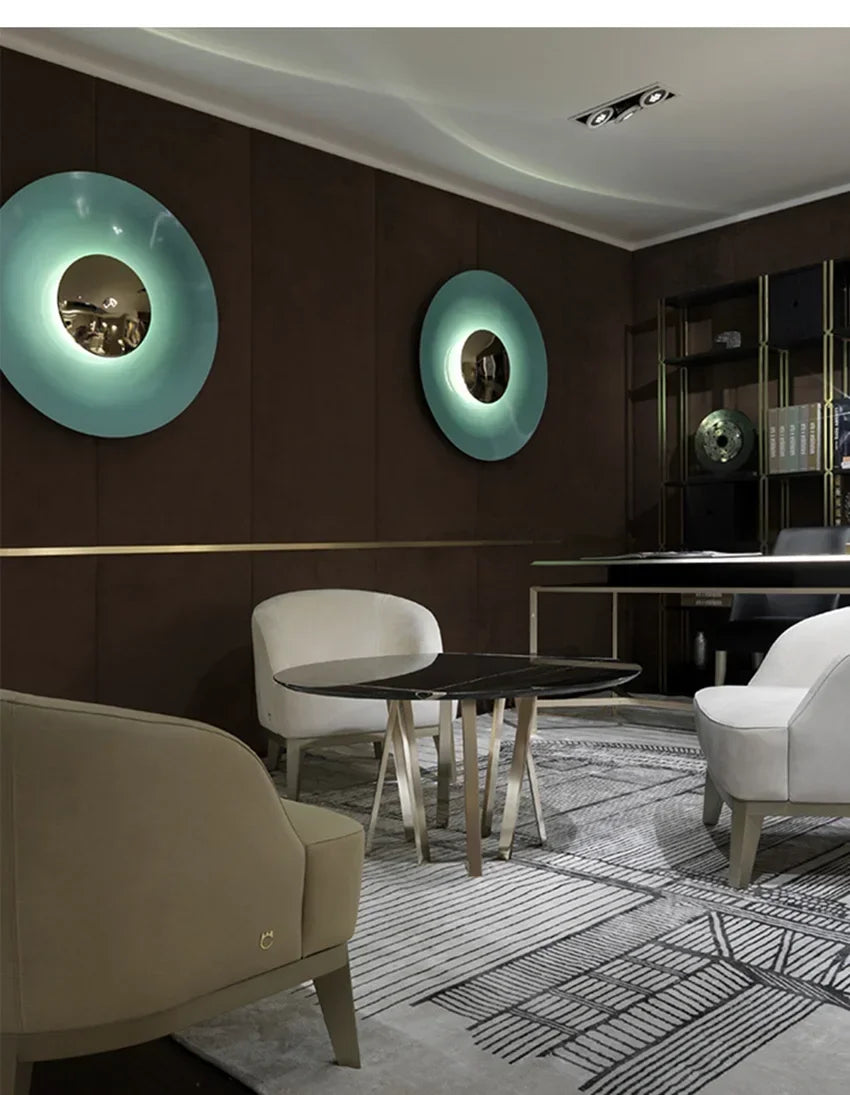 Modern Minimalist Designer Led Wall Light Dish Foyer