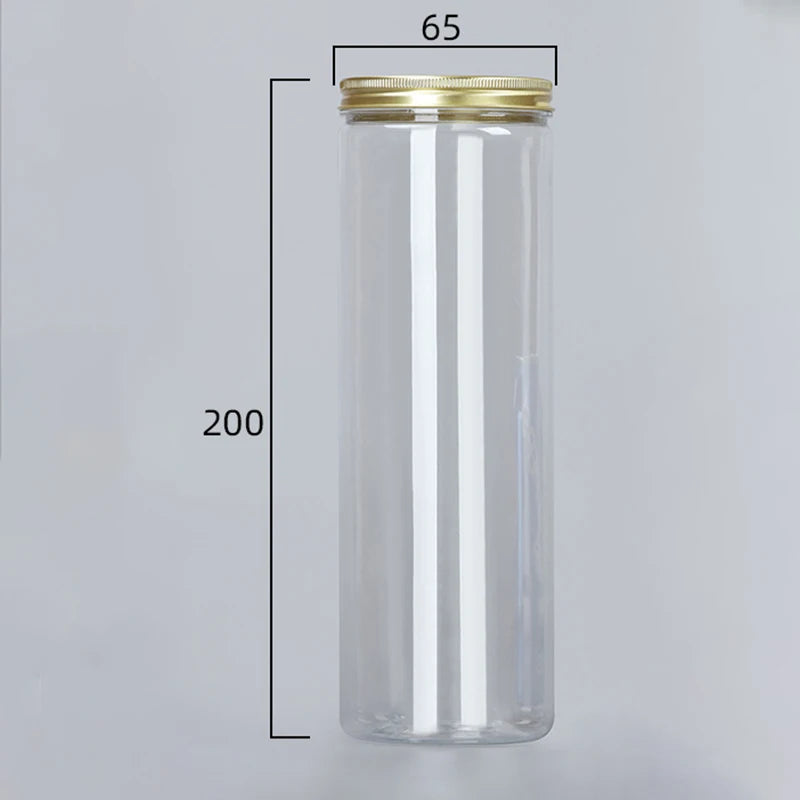 Transparent Sealing Jar Aluminium Screw Lids Organizer Storage