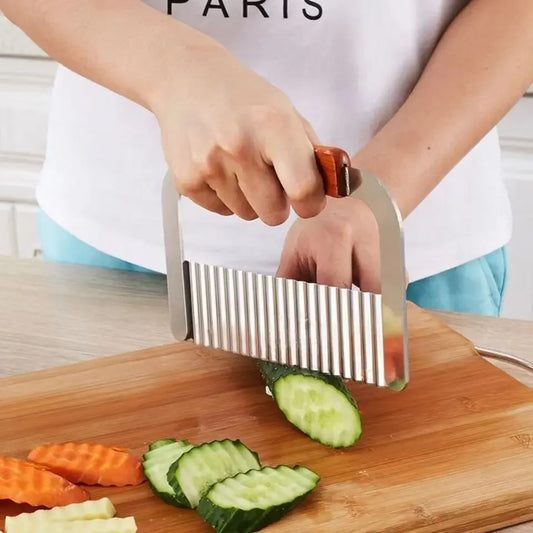 Wavy Potato Cutter Stainless Steel Slicer Onion Chips
