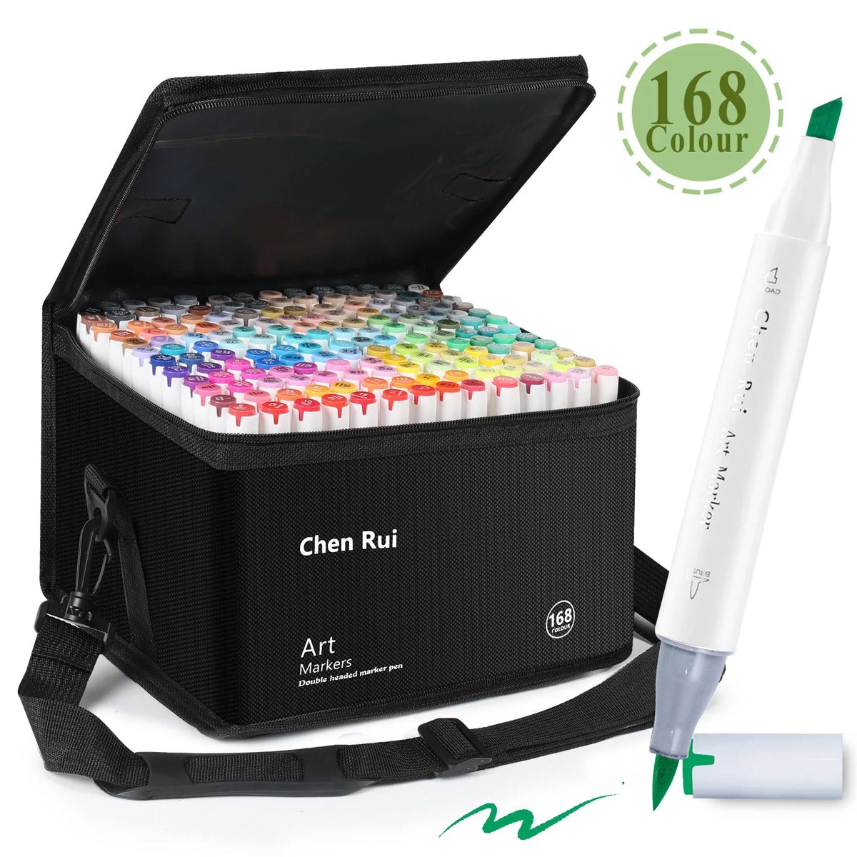 48-180 Colors Dual Tip Brush & Chisel Permanent