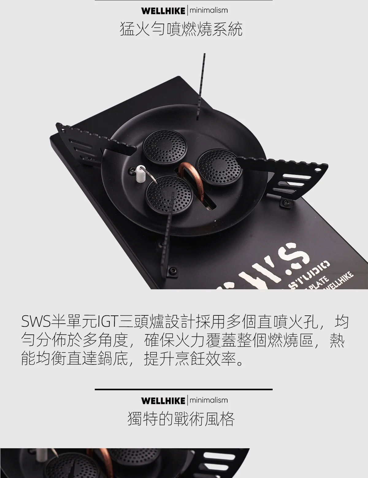 Wellhike Outdoor Sws Half-Unit Igt 3-Burner Stove 7500w