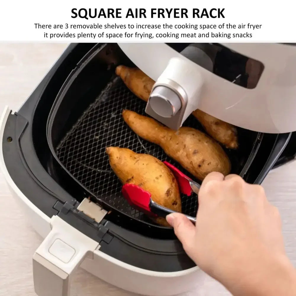 Durable Stackable Air Fryer Rack Non-Stick Stainless Steel