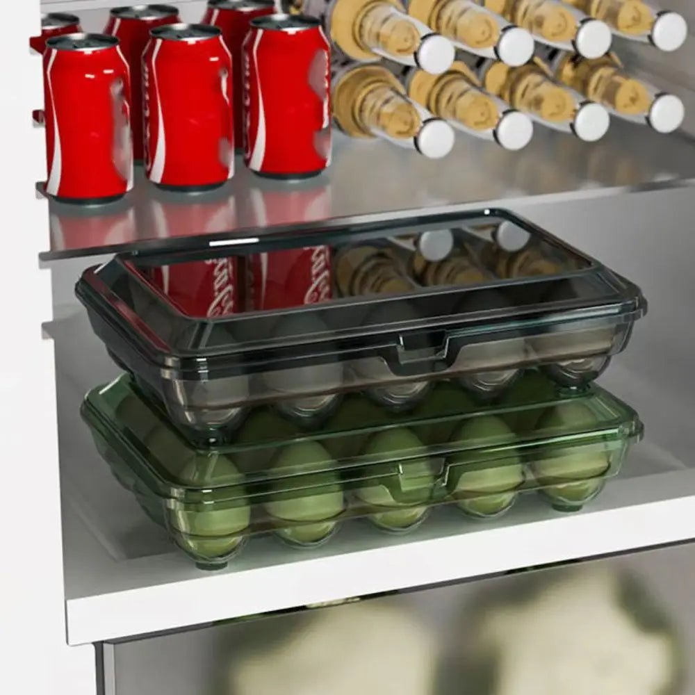10/15 Grids Egg Box Anti-Fall Eggs Case Transparent