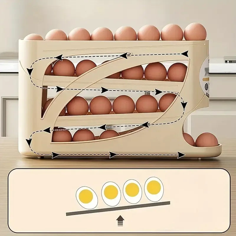 Tier Egg Storage Box Rolling Egg Design Large