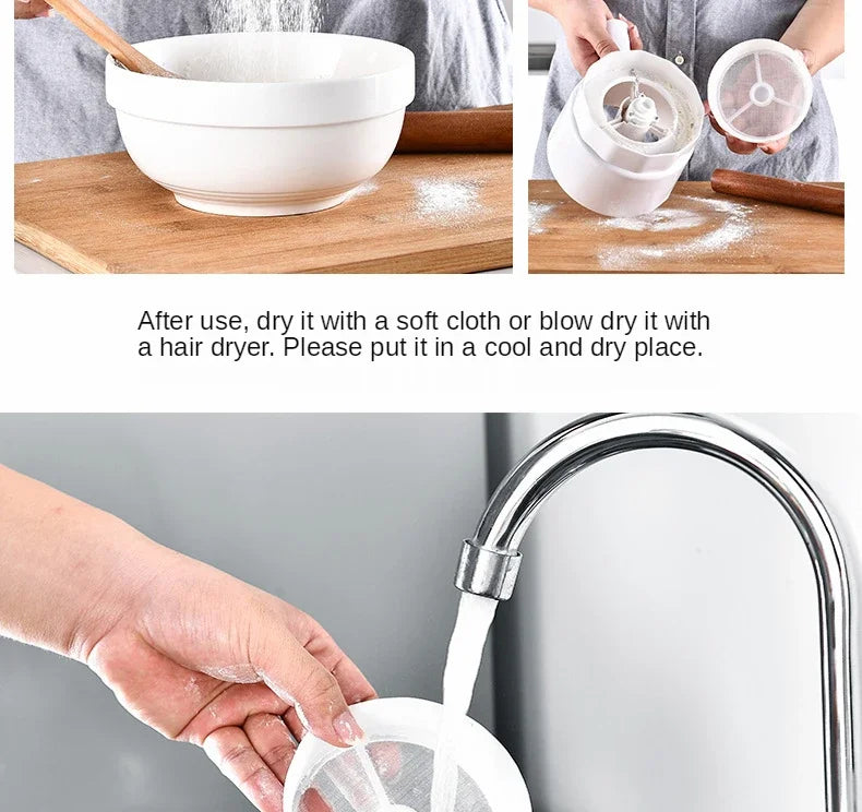 Hand-Held Electric Powder Sieve Stainless Steel Inner Core