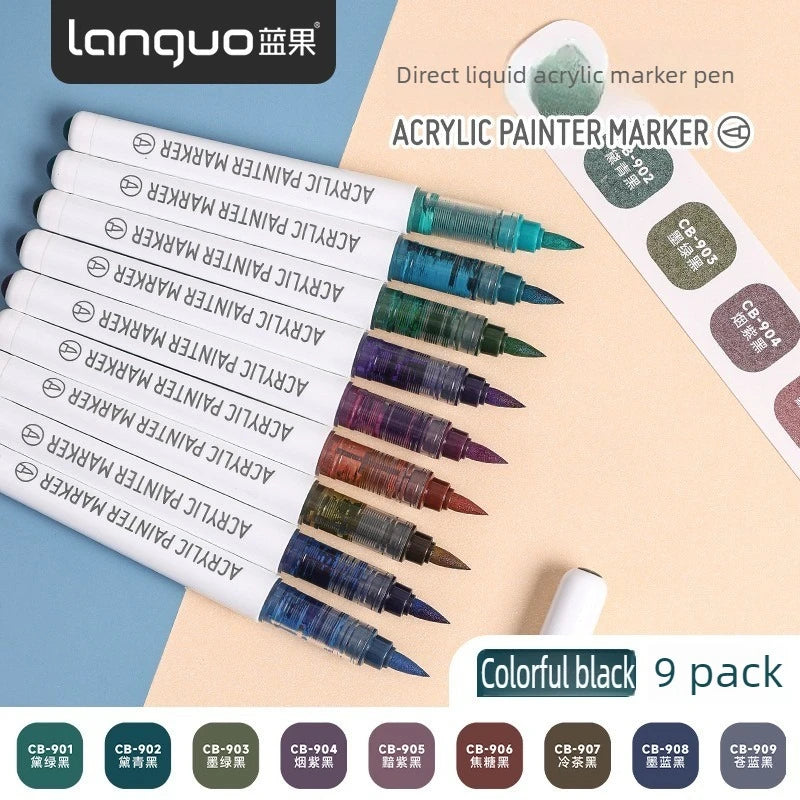 Languo 288/9 Colors Direct Liquid Acrylic Marker Soft