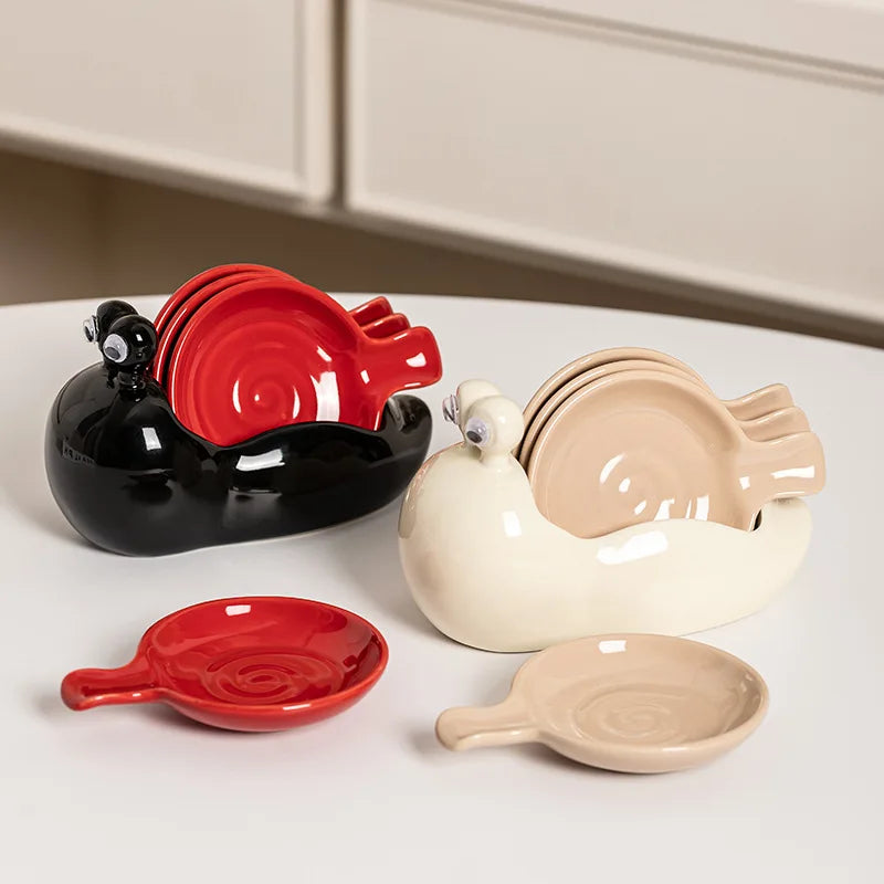 Snail Ceramic Small Dish Flavor Dish Pot Dipping