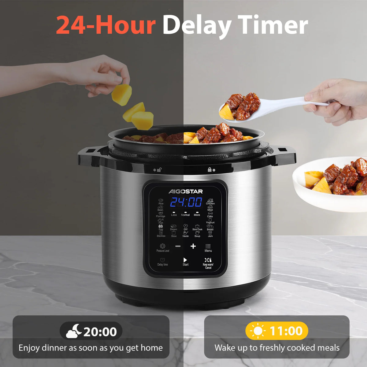 Aigostar 18-In-1 Electric Pressure Cooker Litres Programmable Pot